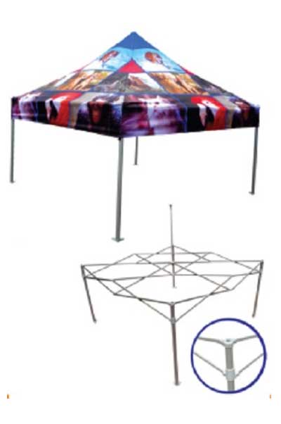 Gazebo 3 | Cloth Print | With/Without Full Colour | Roof Print: 2800mm x 2800mm | Side wWall Prin: 2800mm x 1900mm